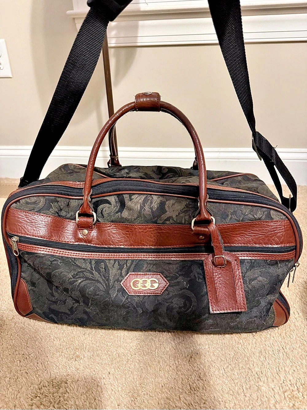 G3G Travel Duffel Bag in Black & Brown